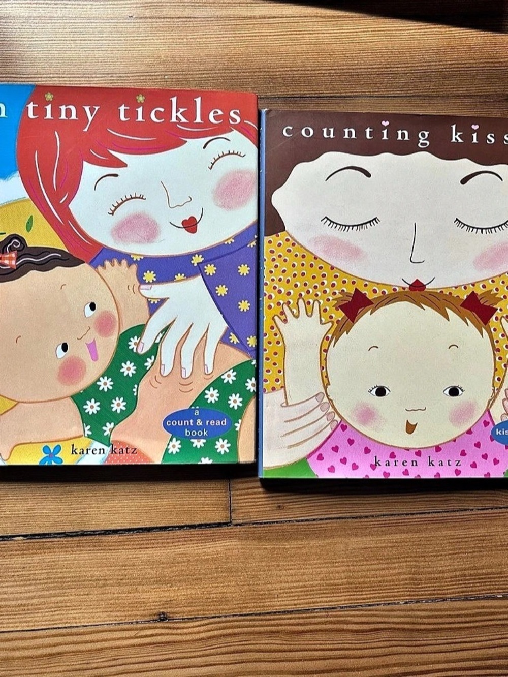 Lot of 2 Karen Katz Ten Tiny Tickles & Counting Kisses Picture Books